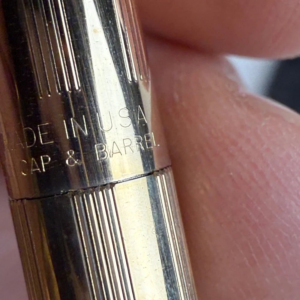 Parker Insignia 12K Gold Filled Pen Pencil Set Santa Fe Railway Logo Made in USA